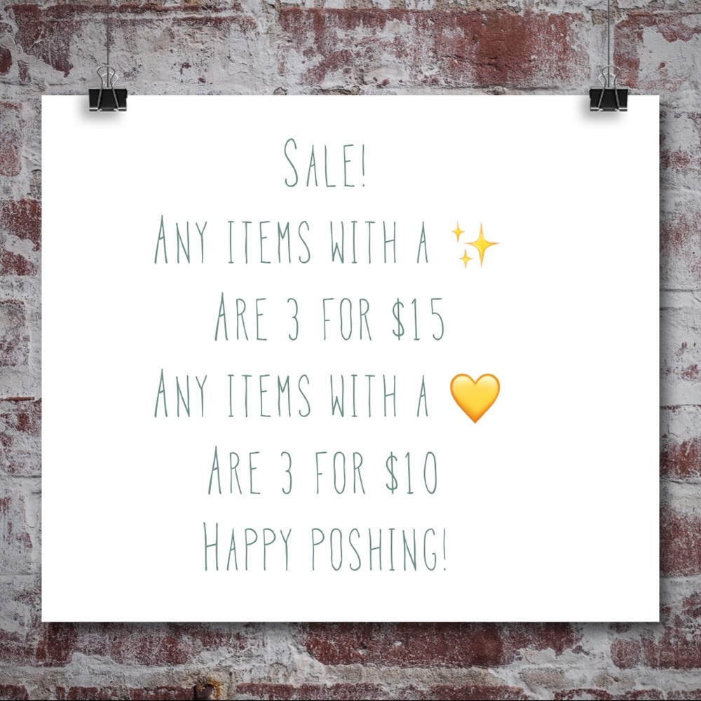 Sale!  3/$10 and 3/$15